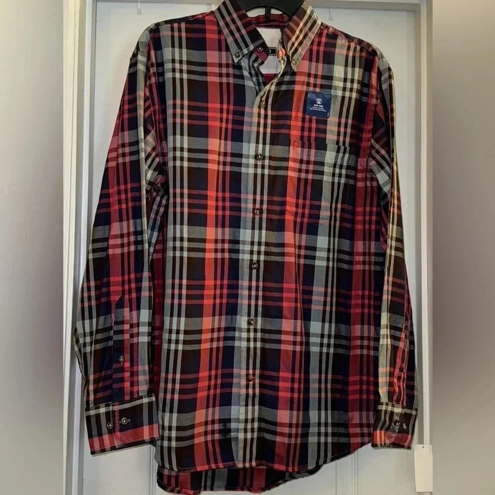 IZOD Mens Check Casual Shirt